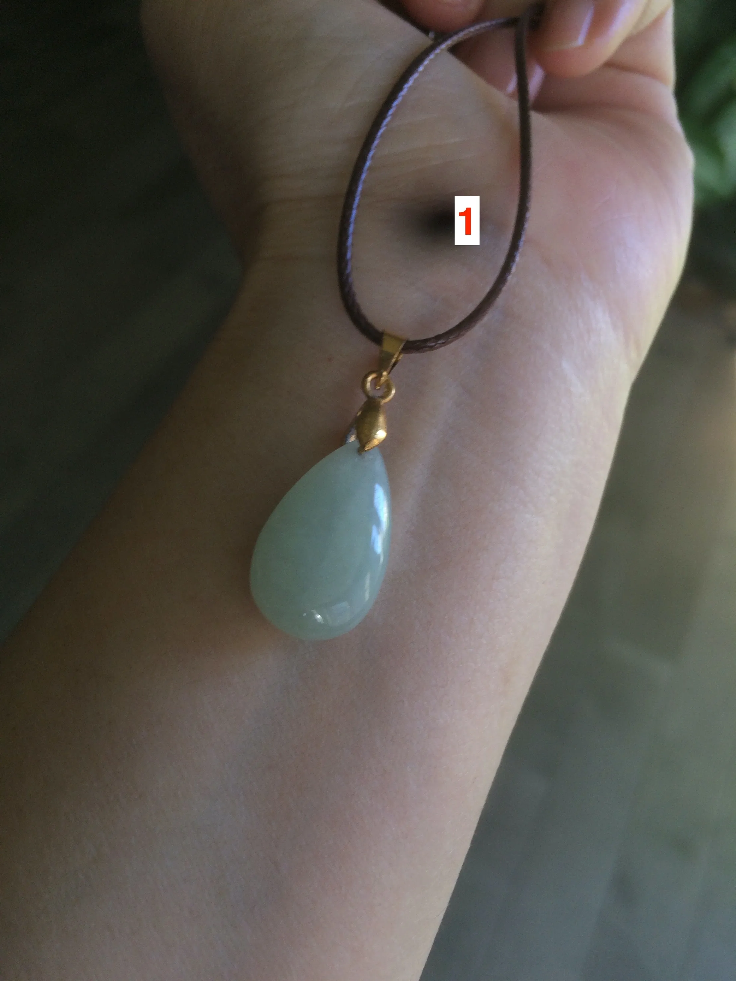 100% natural icy watery green/white/purple type A jadeite jade water drop pendant necklace group AT78