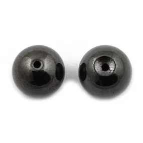 12 MM ,Round Shiny Black Hematite Beads,Sold 340 PCS Per Package