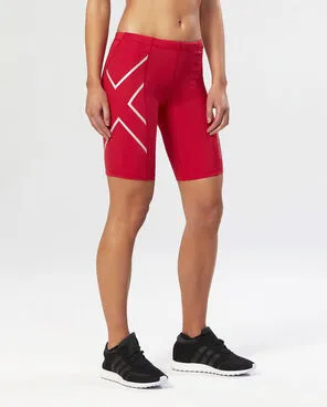 2XU Women's Compression Short- WA1932B (RED/RED)