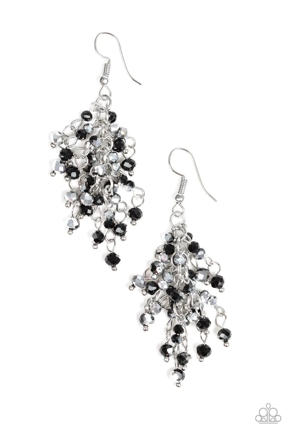 A Taste Of Twilight Black Earrings - Paparazzi Accessories