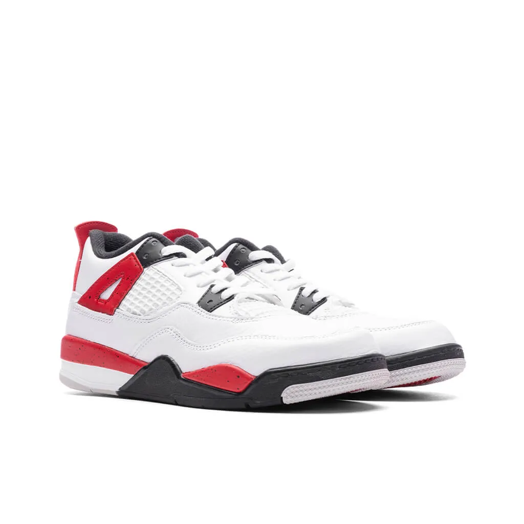 Air Jordan 4 Retro (PS) 'Red Cement' - White/Fire Red/Black