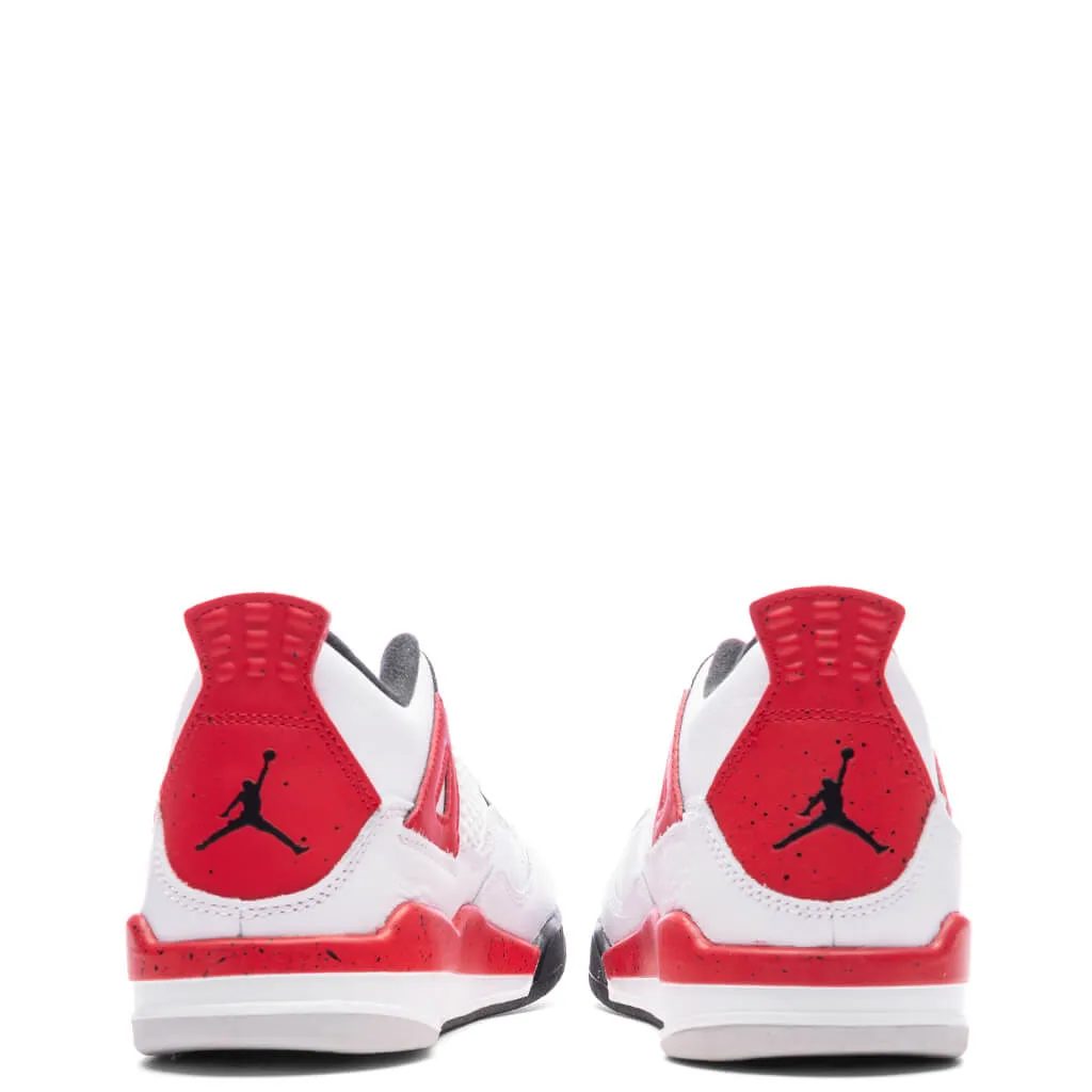 Air Jordan 4 Retro (PS) 'Red Cement' - White/Fire Red/Black