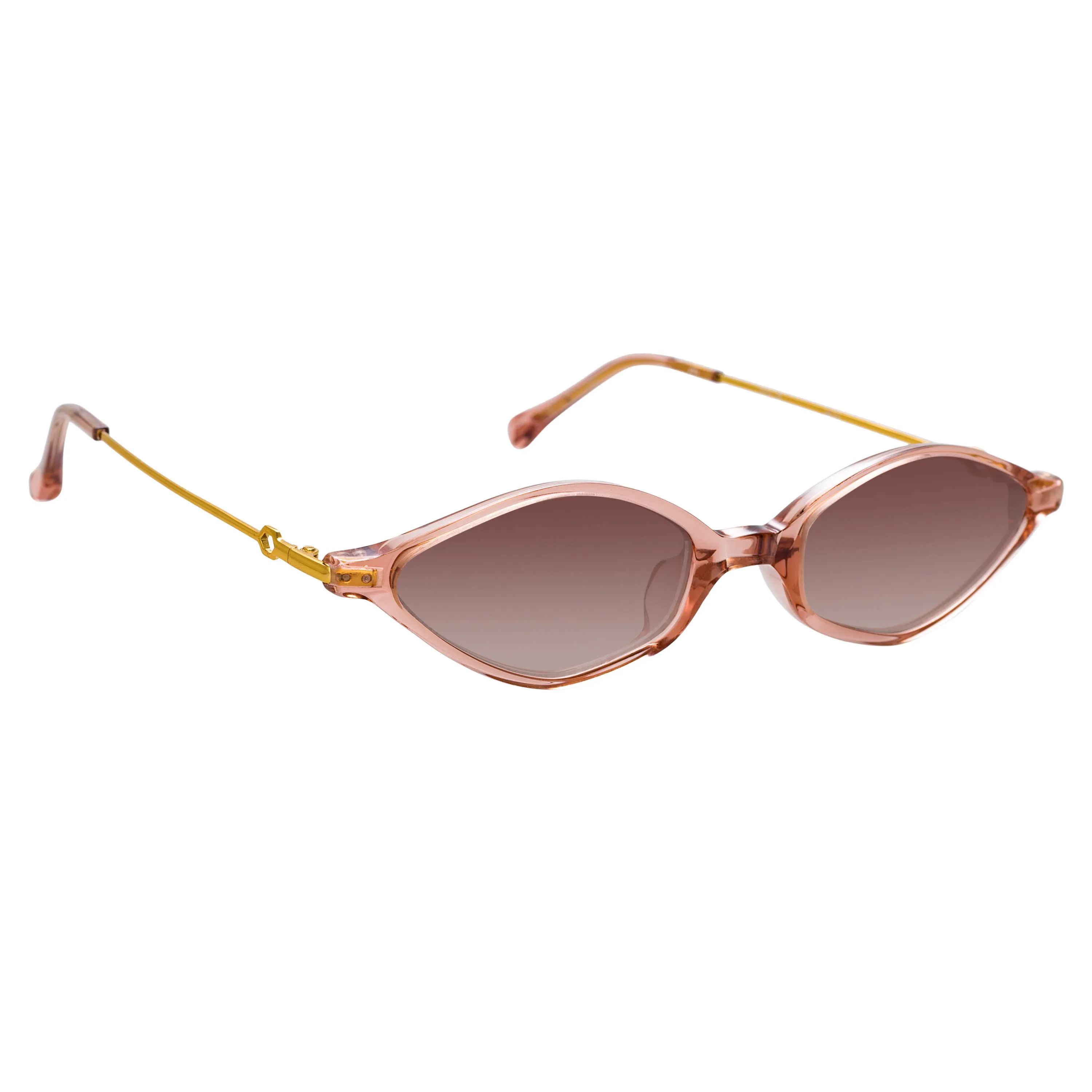 Alessandra Rich Ladies Angular Brown Sunglasses AR3C6SUN