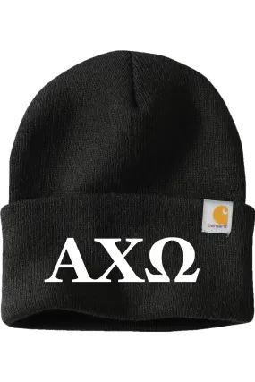 Alpha Chi Omega - Carhartt Watch Cap 2.0 - White Embroidered Letters