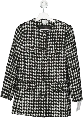 & Other Stories Black Buttoned Tweed Jacket UK 6