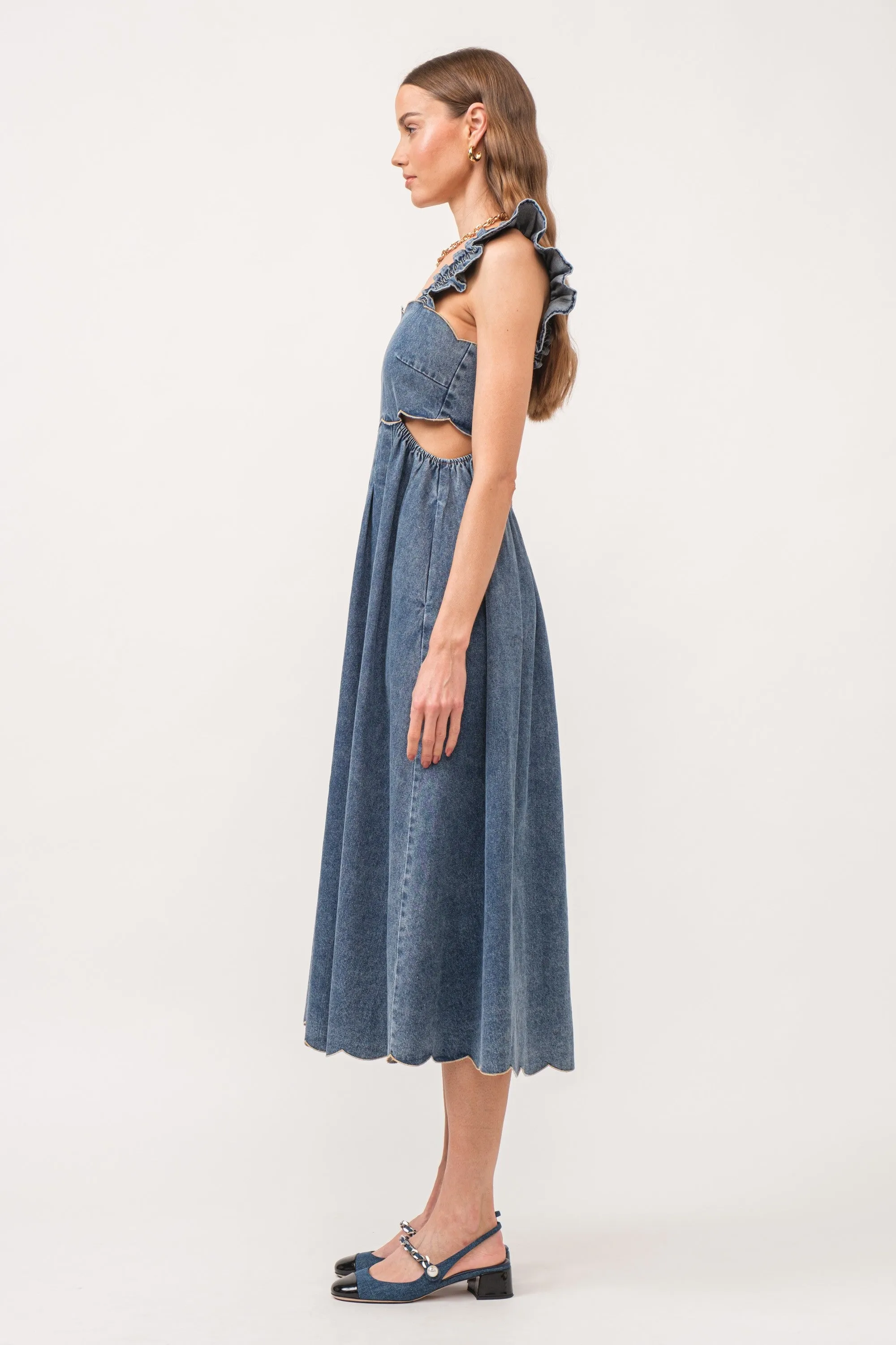 Asher Denim Midi Dress