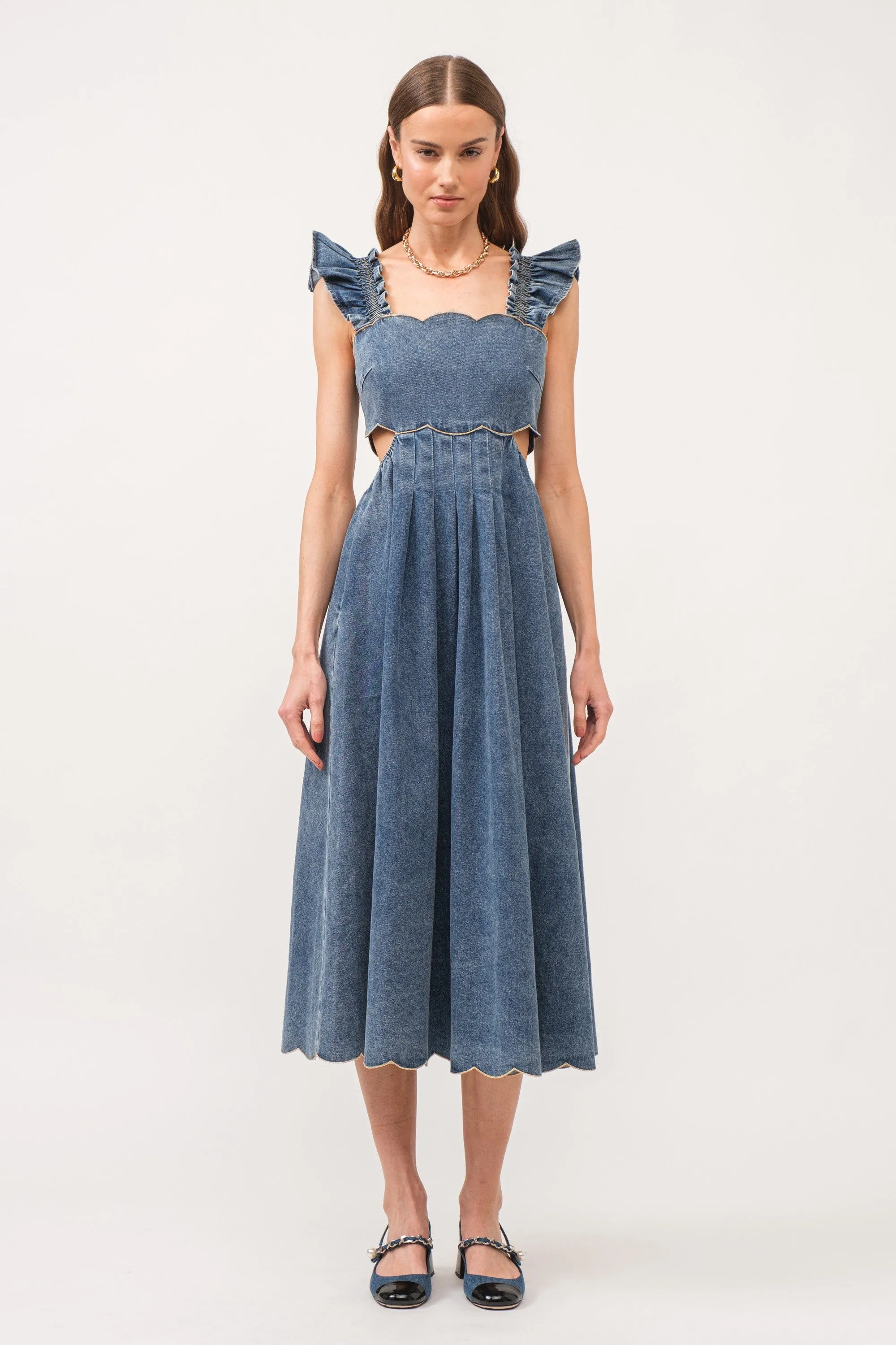 Asher Denim Midi Dress