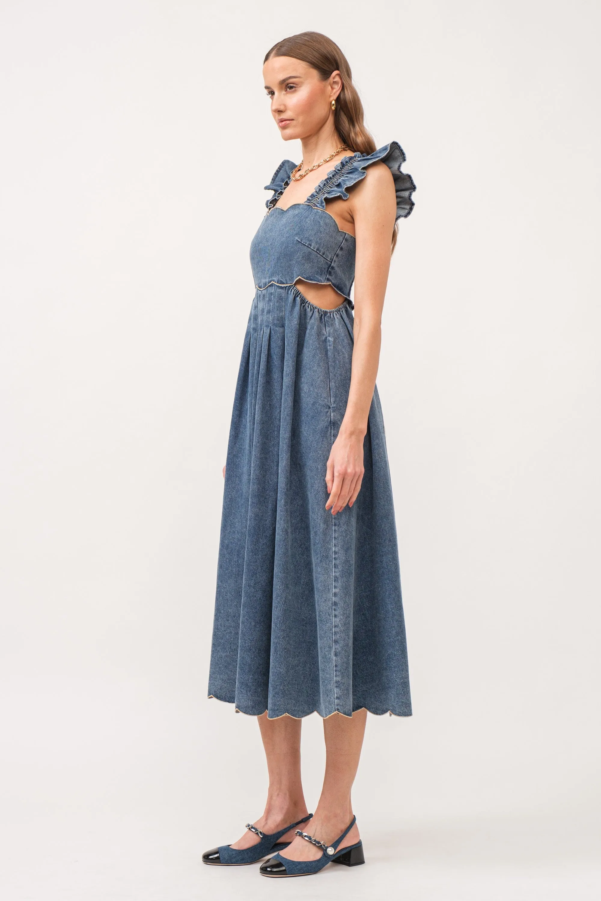 Asher Denim Midi Dress