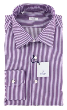 Barba Napoli Purple Shirt - Slim - 15 US / 38 EU