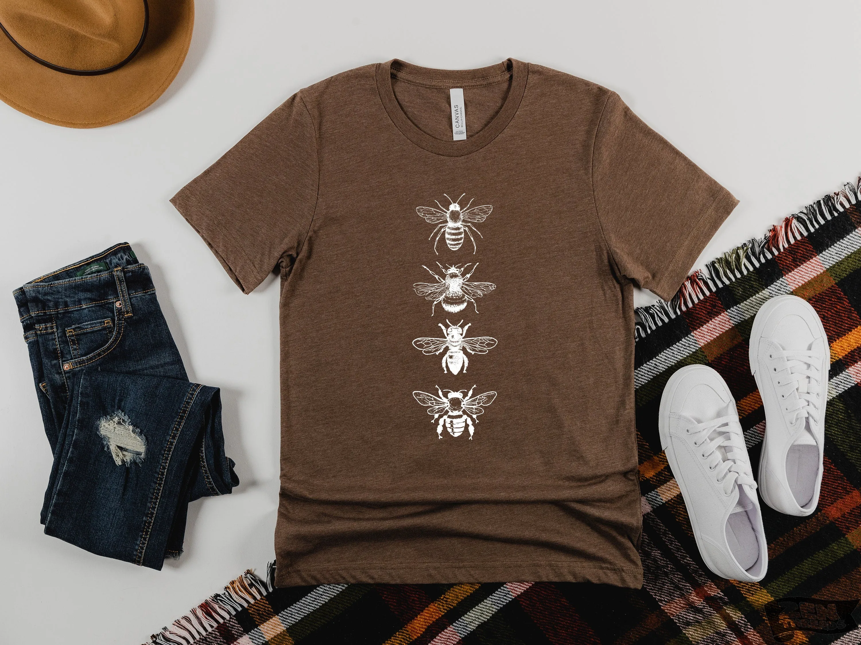 BEES Unisex Mens Women's T Shirt custom color printed tee gardening honey bee insect gift shirt apiarist beekeeper honey flowering wing bug