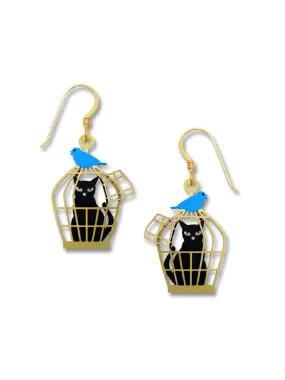 Black Cat in a Birdcage Dangles by Sienna Sky