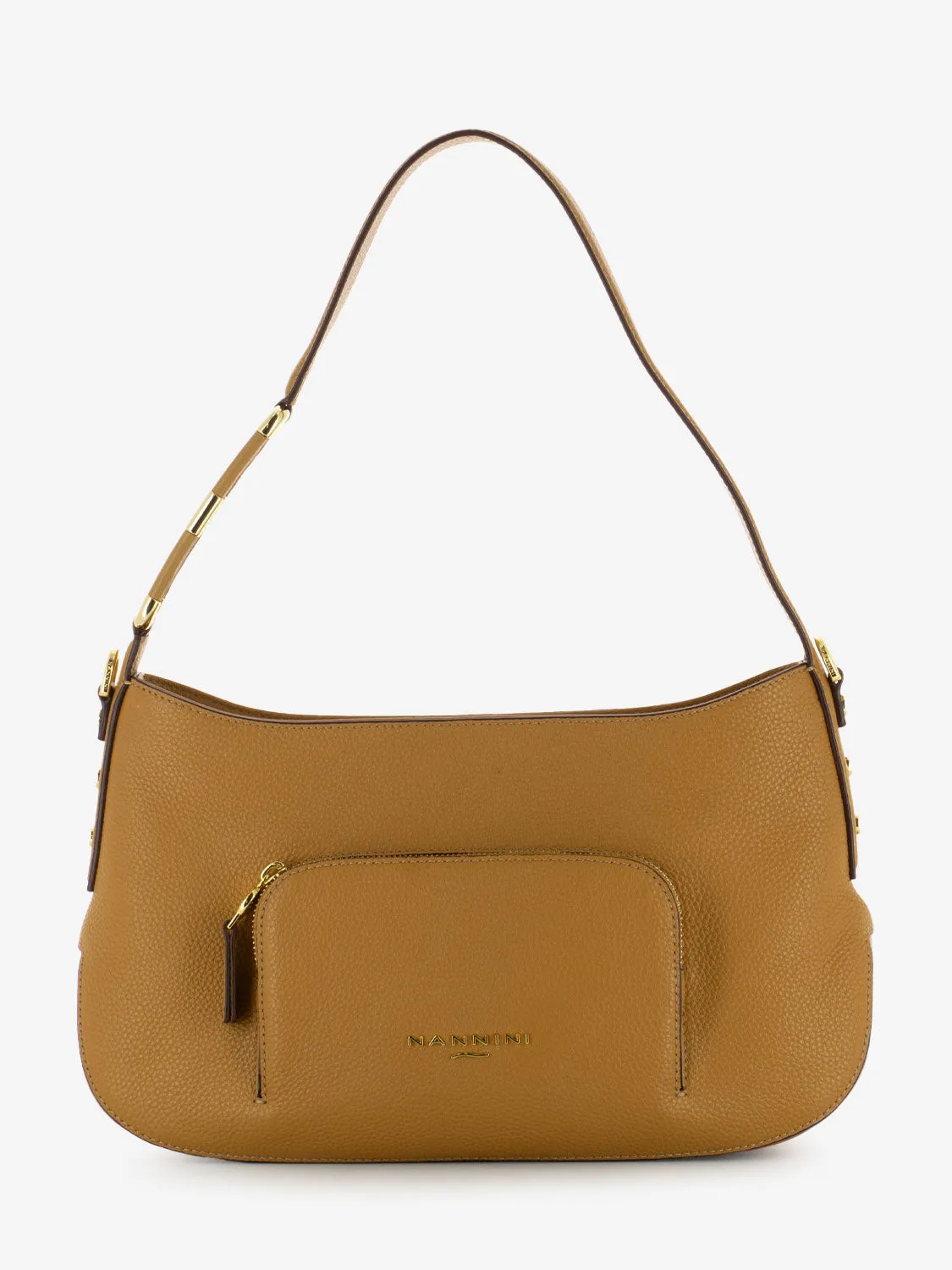 Borsa a spalla in pelle Melissa camel