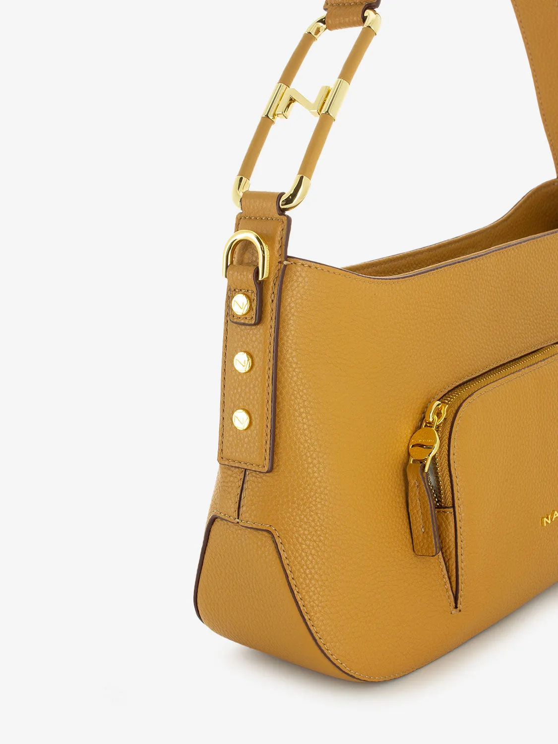 Borsa a spalla in pelle Melissa camel