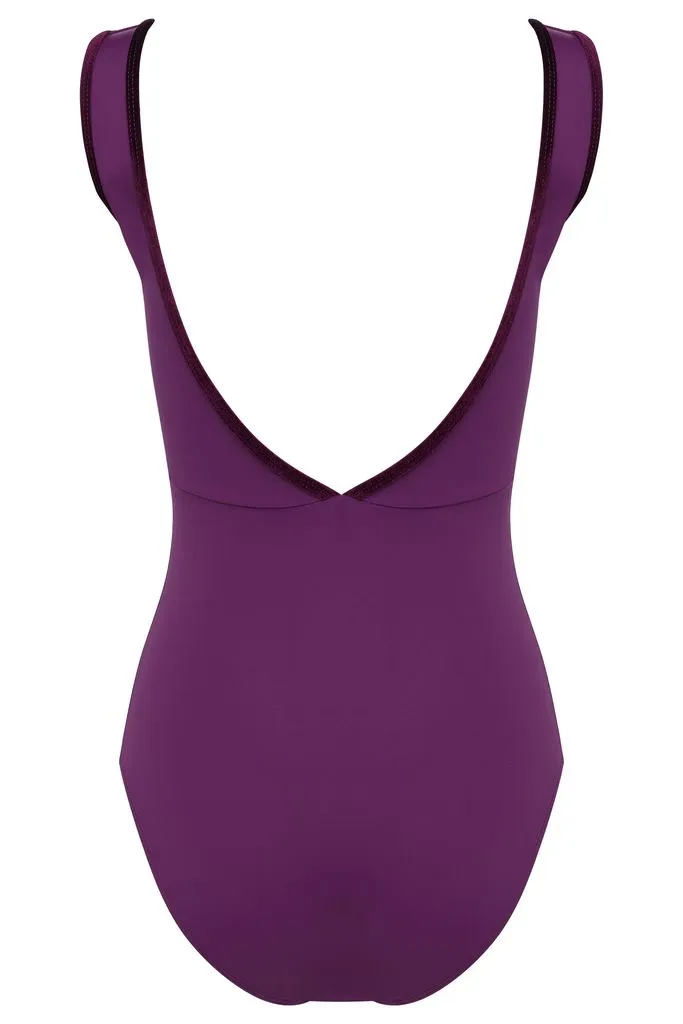 Bullet Pointe Velvet Trim Leotard