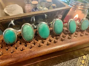 Chrysoprase Oval Akoni Rings (One of a kind)