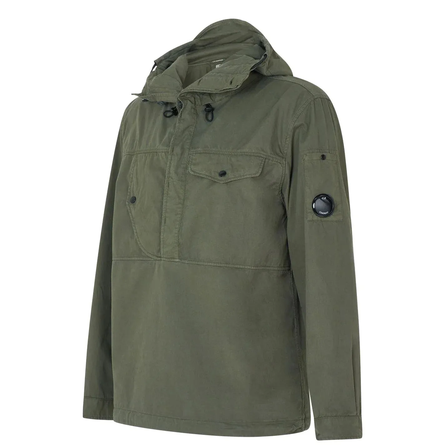 CP COMPANY Gabardine Hooded Jacket Stone Grey