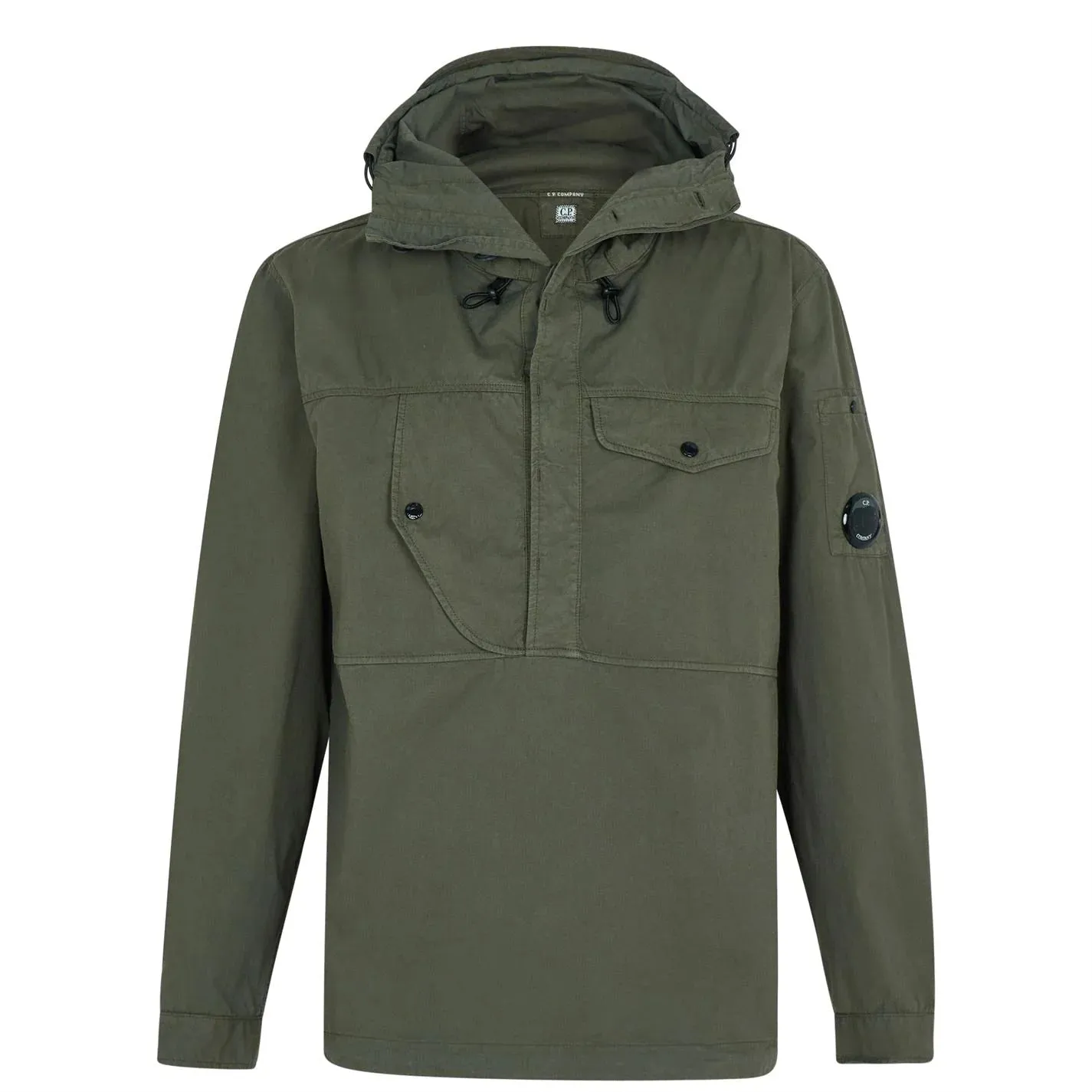 CP COMPANY Gabardine Hooded Jacket Stone Grey