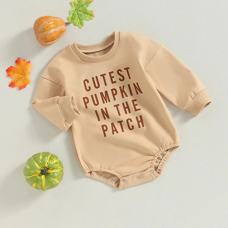 CUTEST PUMPKIN IN THE PATCH Long-Sleeve Onesie