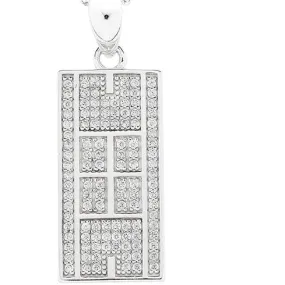 CZ Tennis Court Pendant Medium