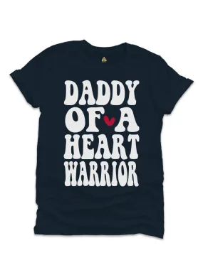 Daddy of a Heart Warrior Adult Shirt - Navy