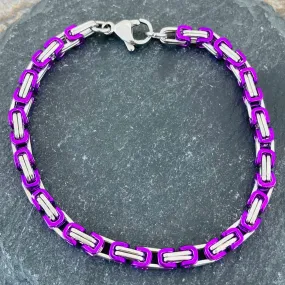 Daytona - Purple & Silver - Mini - 1/8 inch wide - NO10B