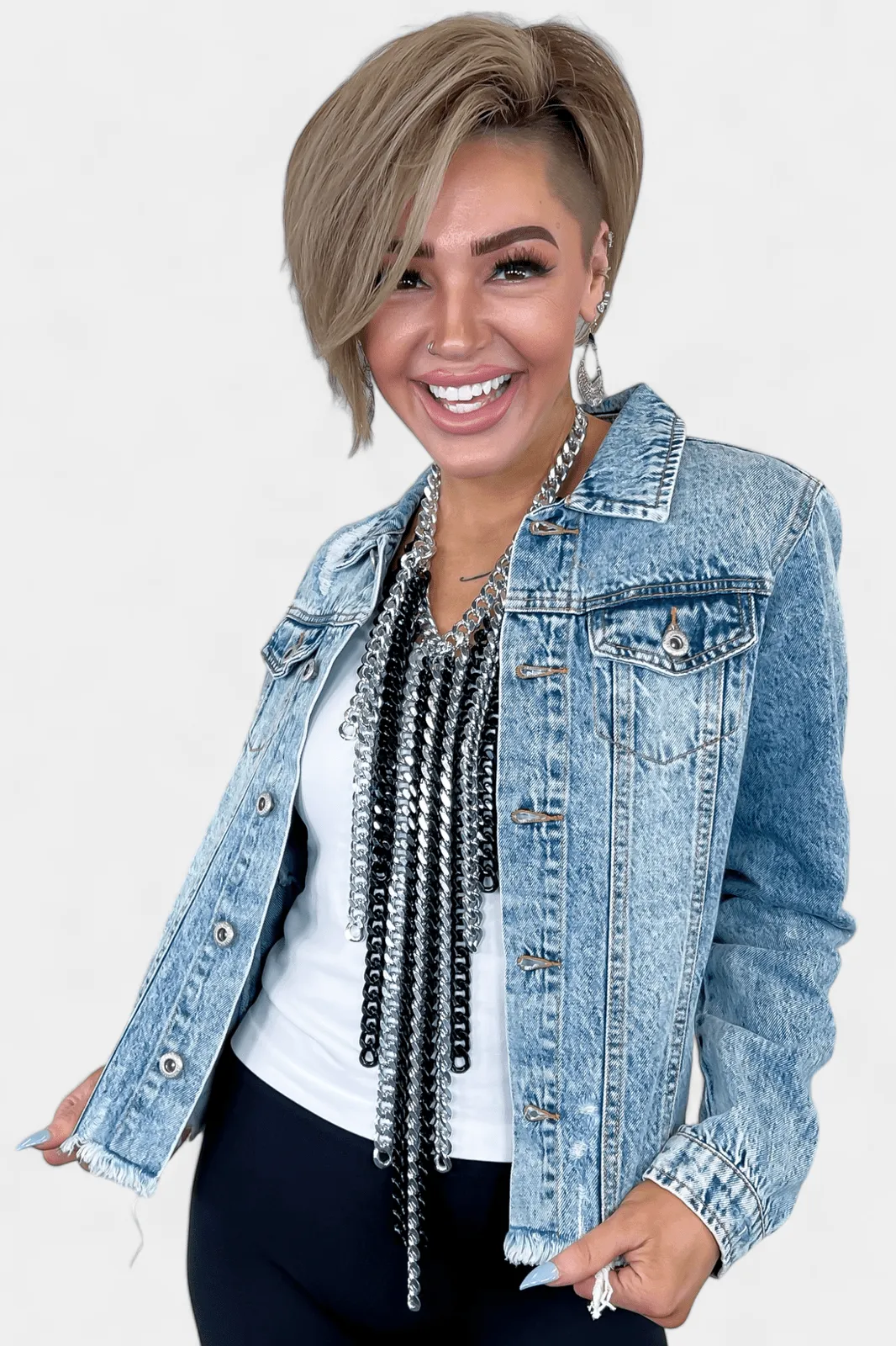 Distressed Denim Jacket