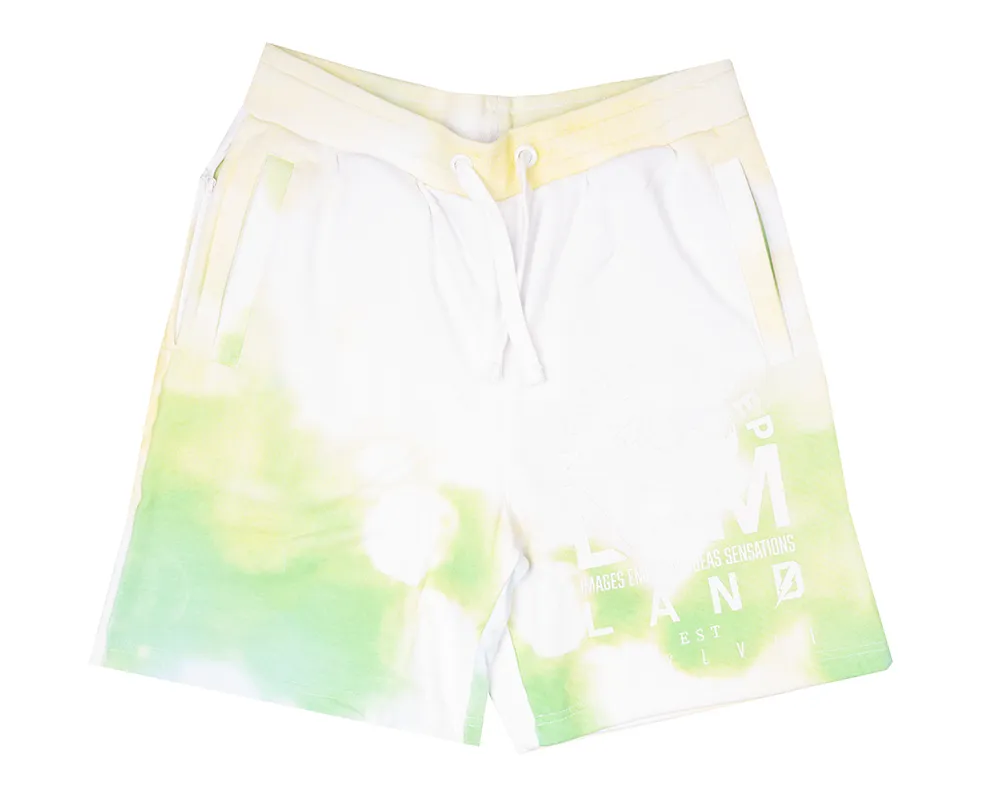 DREAMLAND TIE DYE SWEAT SHORTS YELLOW - D2302B0787