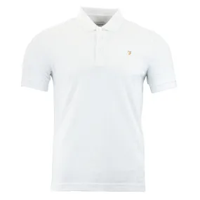 Farah Blanes Slim Fit Organic Polo Shirt - White