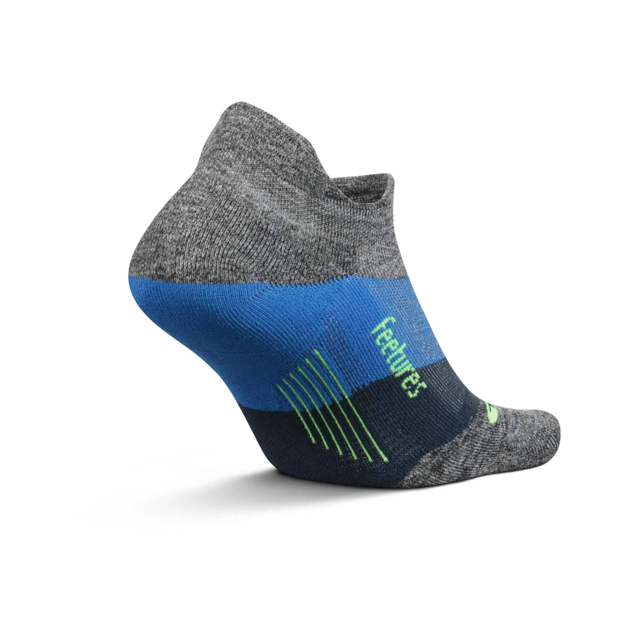 Feetures | Unisex Elite Light Cushion No Show Tab - Gravity Gray