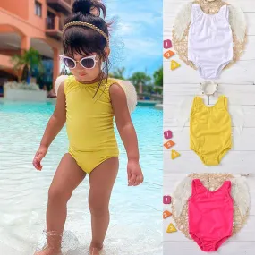 Girls Angel Wing One Piece Swimwear