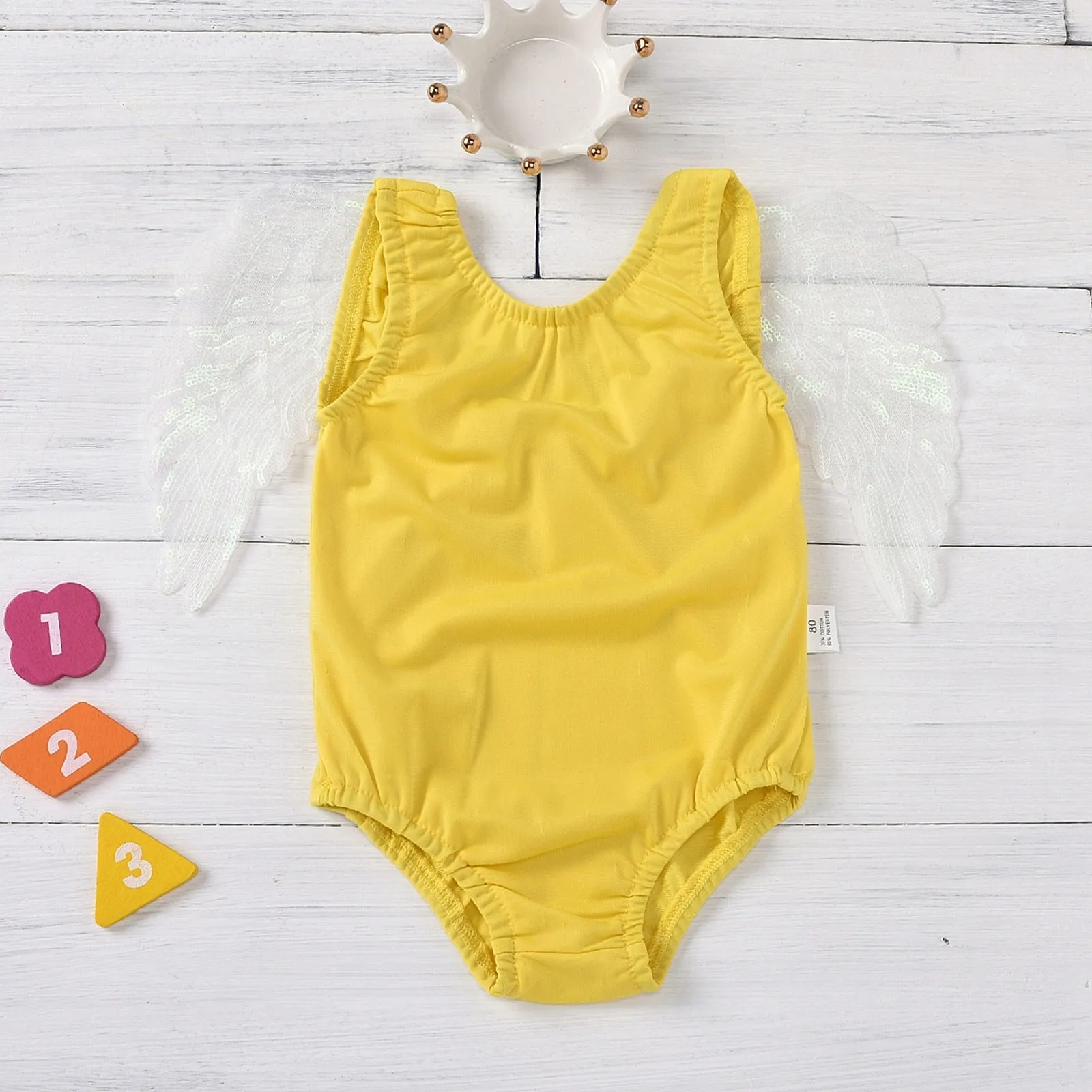 Girls Angel Wing One Piece Swimwear