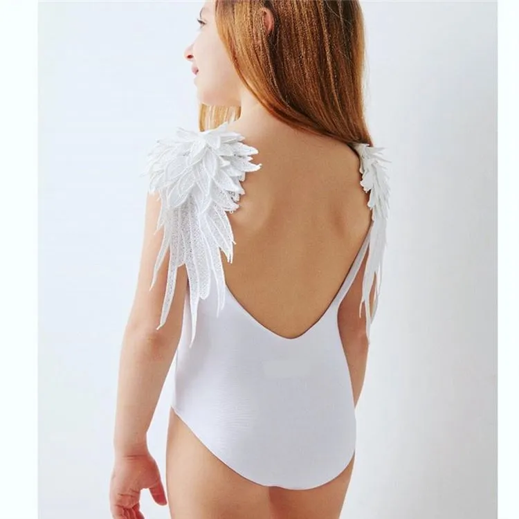 Girls Angel Wing One Piece Swimwear