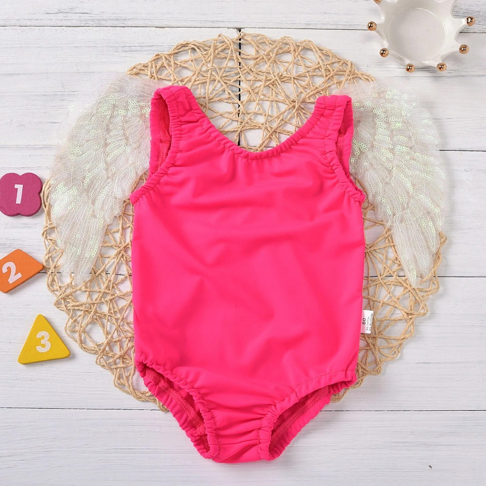 Girls Angel Wing One Piece Swimwear