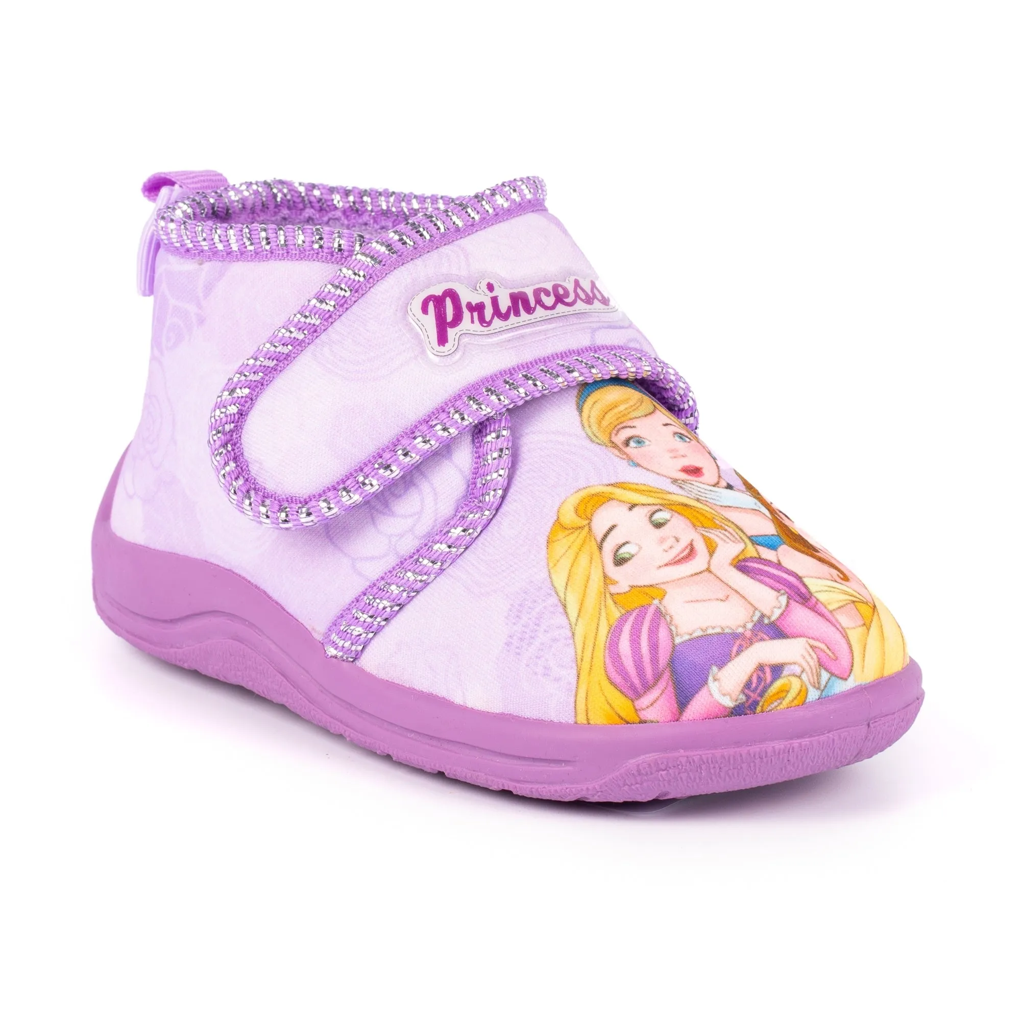 Girls Disney Princess Bedroom Slippers Pink Purple Childs childrens