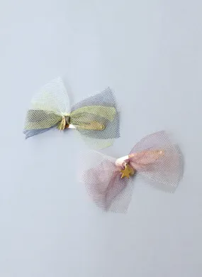 Girls Tulle Star Hair Clips