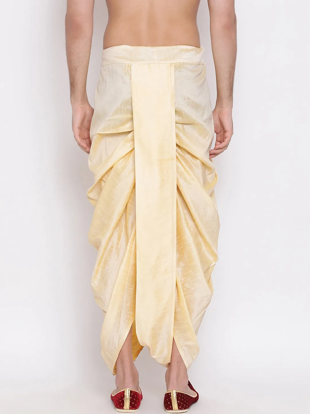 Gold Embroidered Silk Dhoti