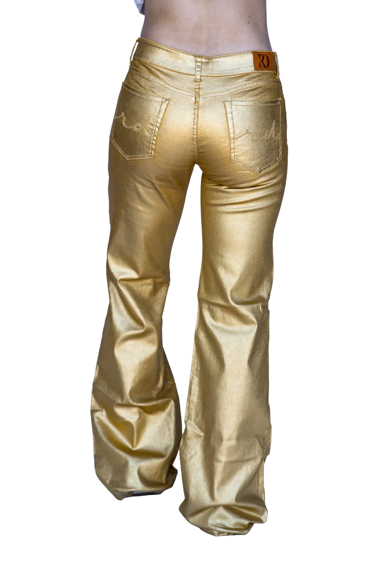 GOLD METALLIC SIGNATURE TROUSERS