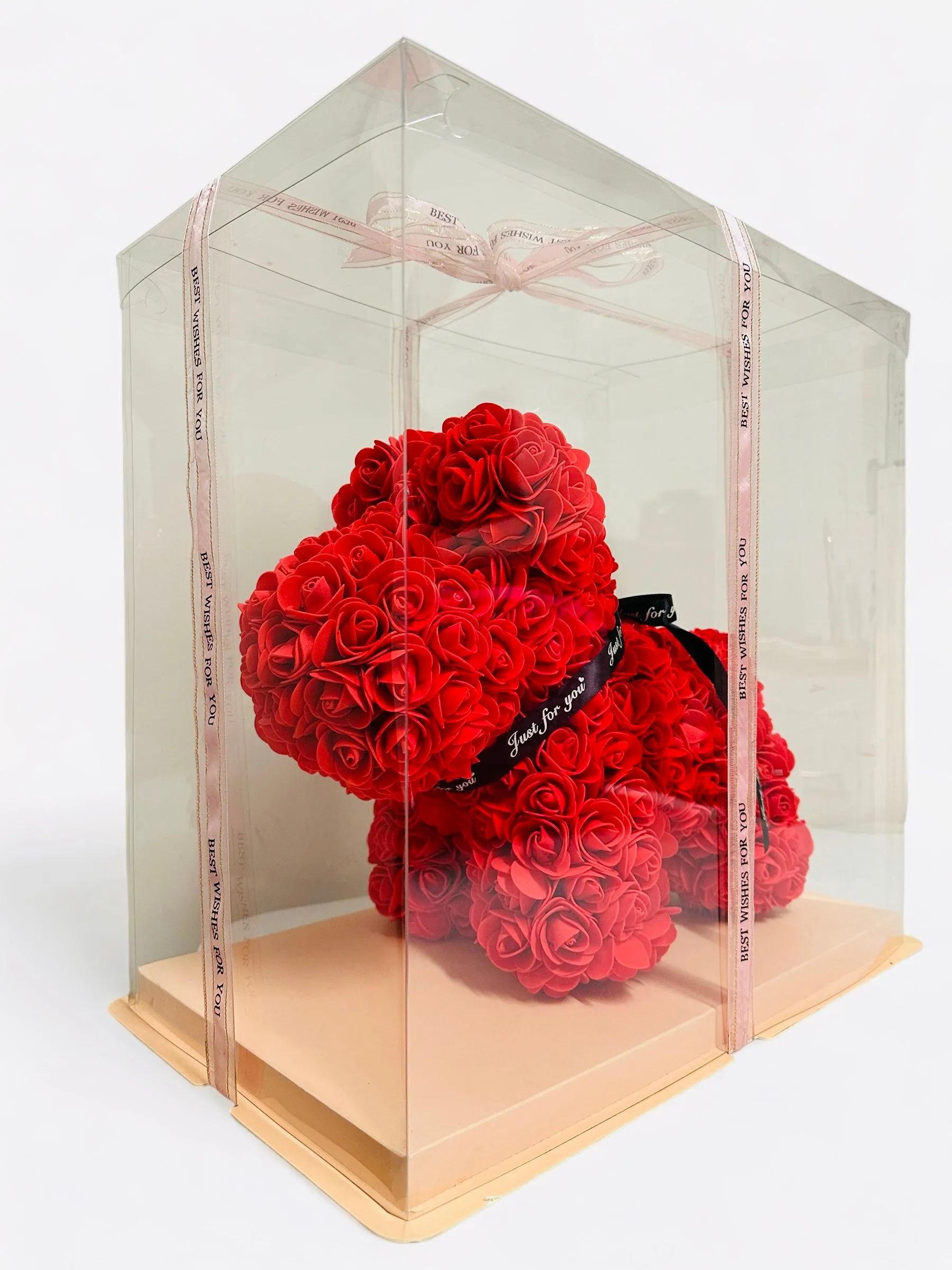 Gorgeous Red Rose Puppy with LED Light and Gift Box - 40cm