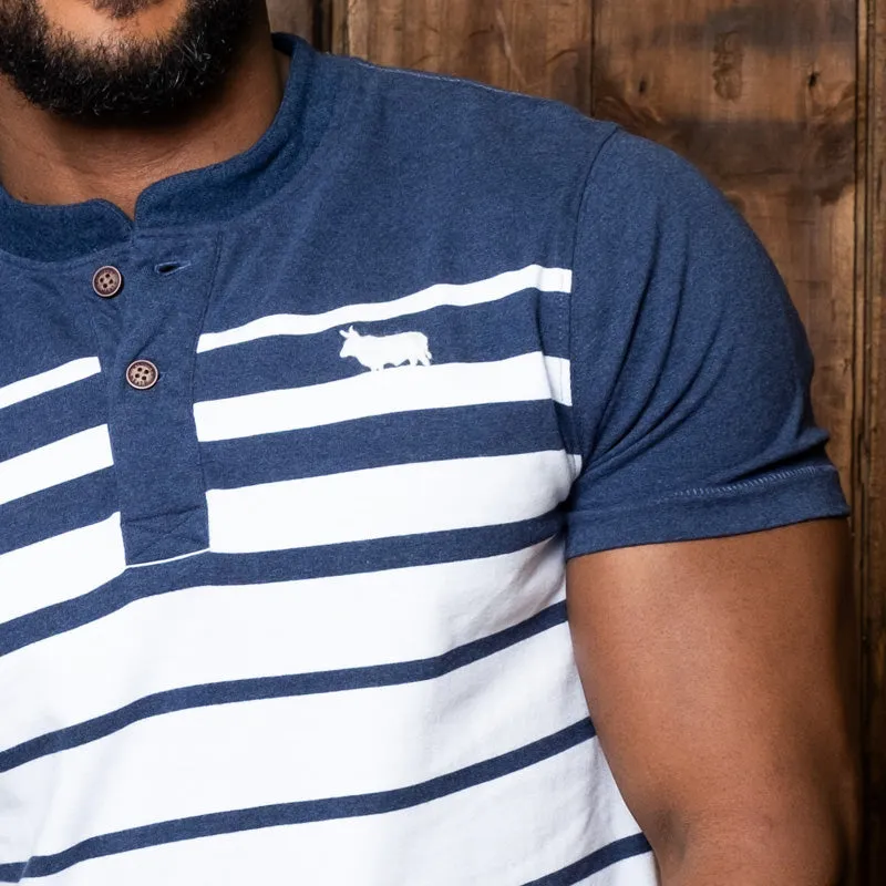 Gradiated Stripe Henley Monarch