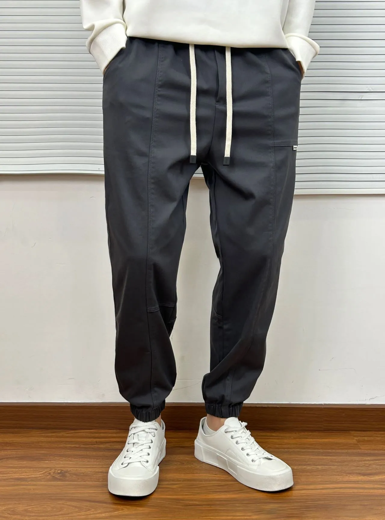 Grey Cargo Pants 7012