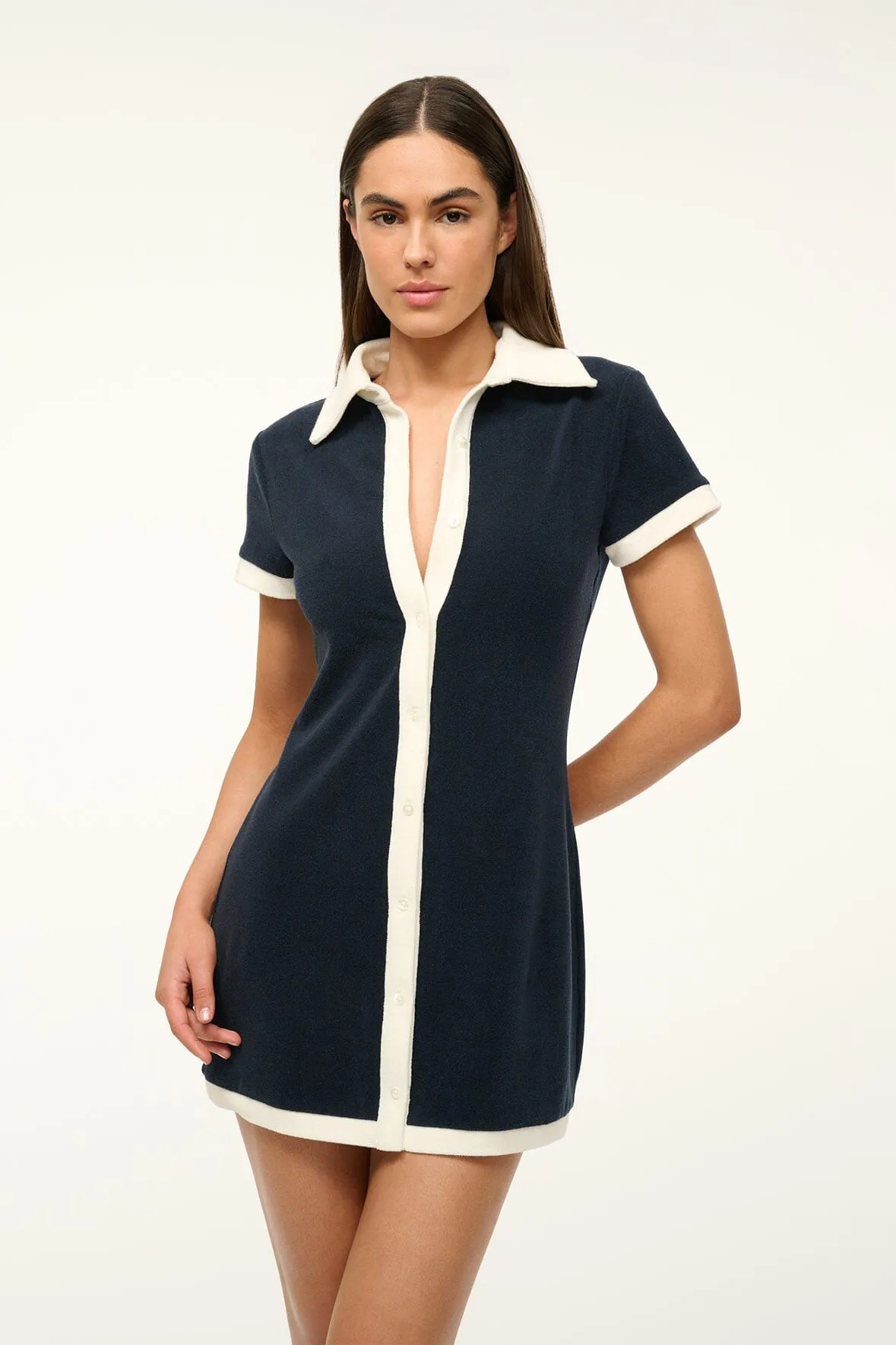 HOLTZ COVERUP DRESS | NAVY WHITE