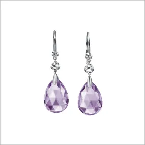 Icona Amethyst Drop Earrings in Sterling Silver