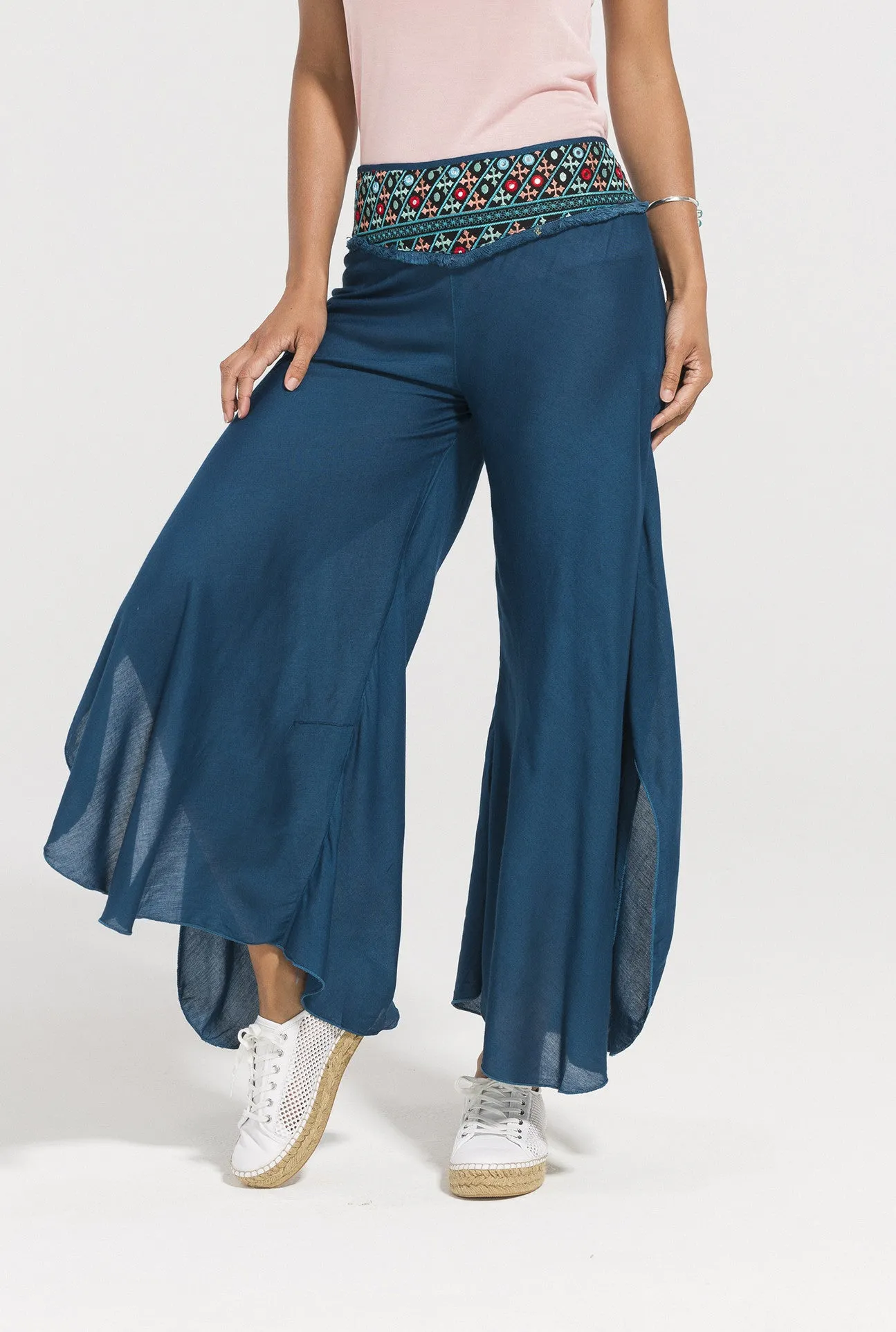 Jade Embroidered Pants