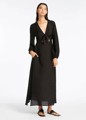 Jetset Tie Maxi Kaftan - Black