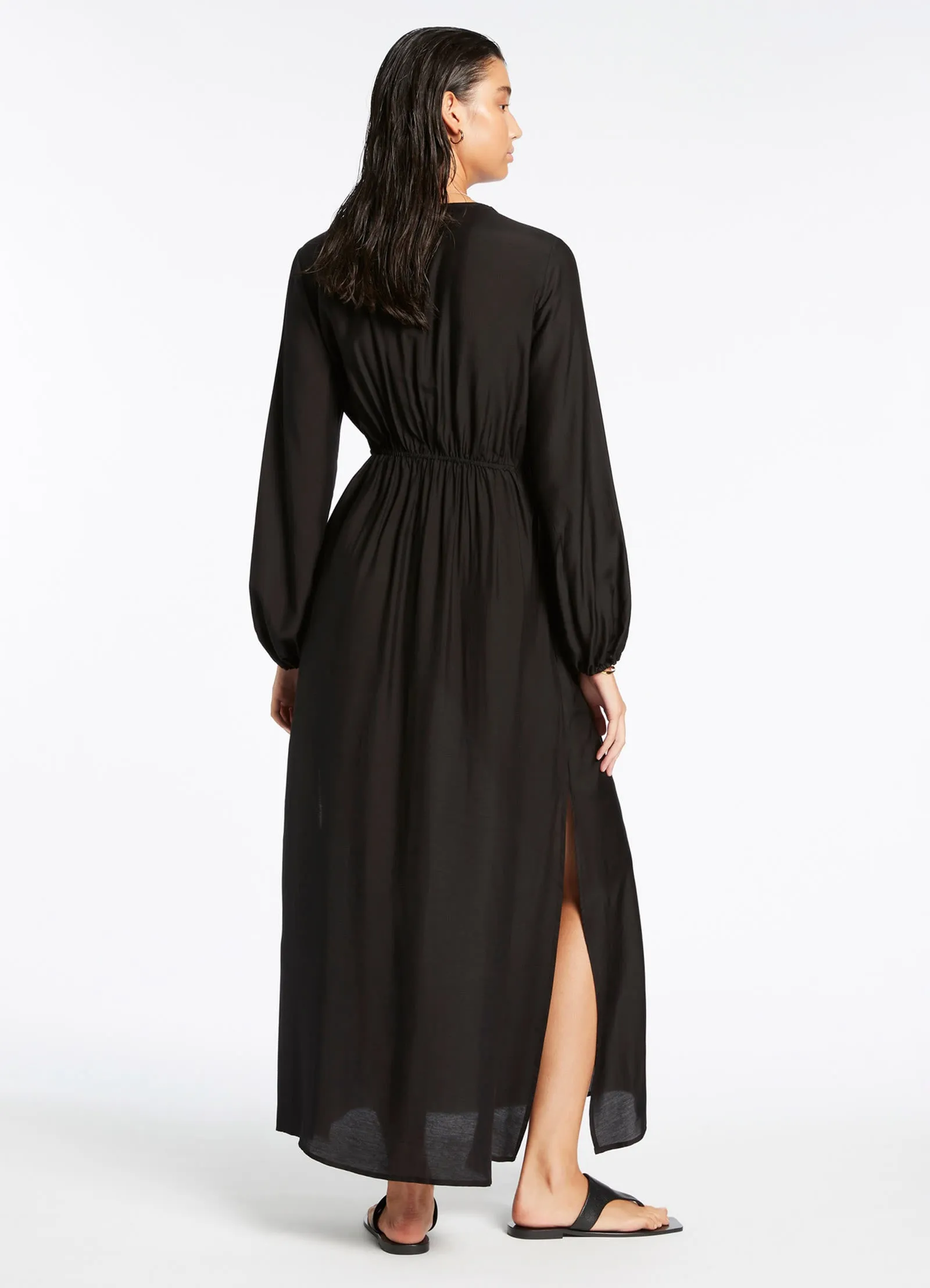 Jetset Tie Maxi Kaftan - Black