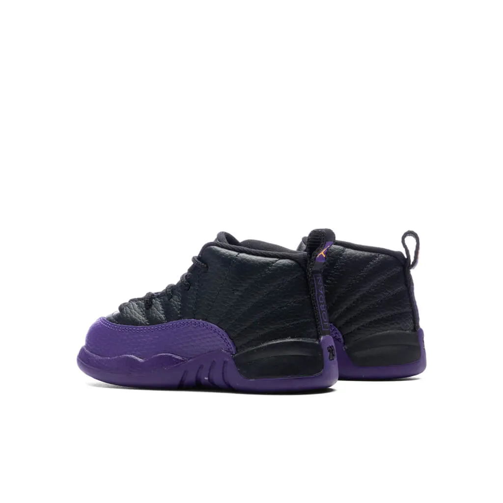 Jordan 12 Retro (TD) - Black/Field Purple/Metallic Gold