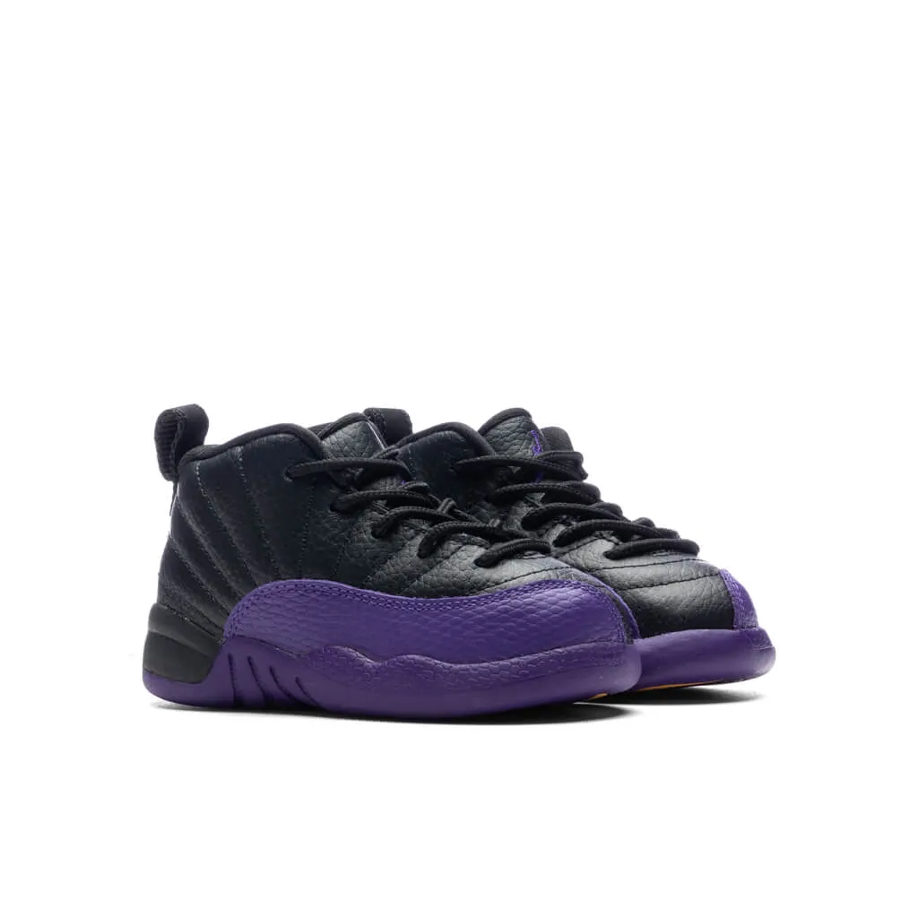 Jordan 12 Retro (TD) - Black/Field Purple/Metallic Gold