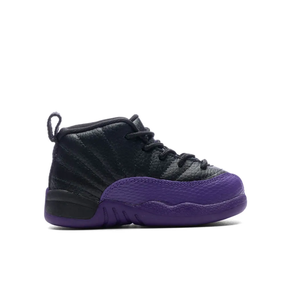 Jordan 12 Retro (TD) - Black/Field Purple/Metallic Gold