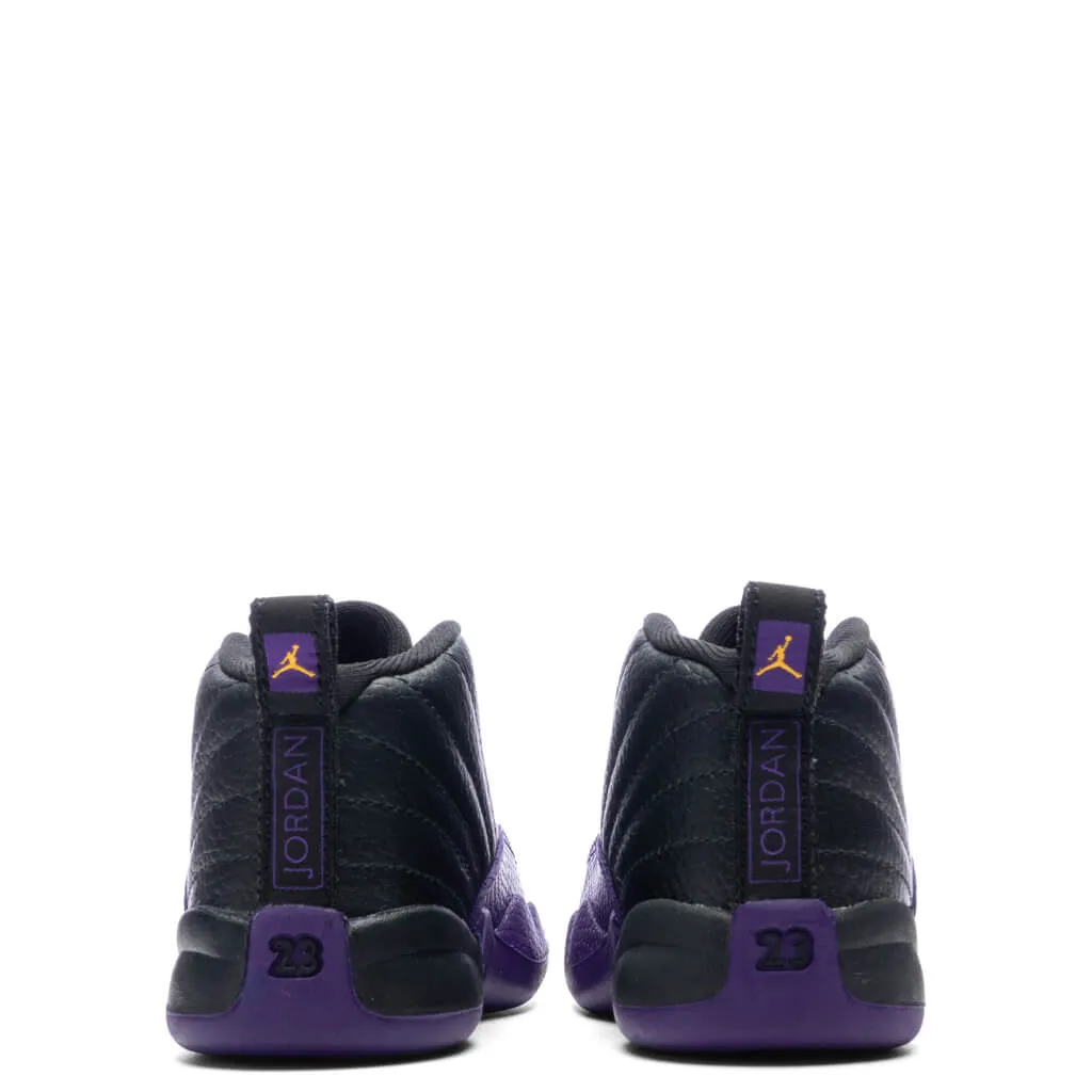 Jordan 12 Retro (TD) - Black/Field Purple/Metallic Gold