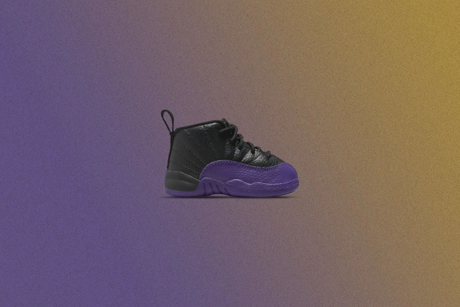 Jordan 12 Retro (TD) - Black/Field Purple/Metallic Gold